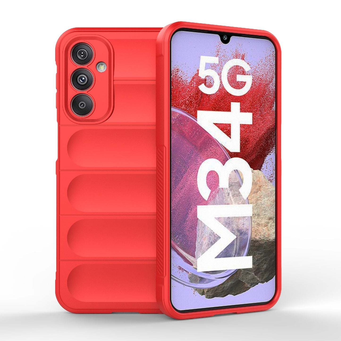 Samsung Galaxy M34 5G Magic Shield TPU + Flannel Protective Phone Case Cover, Shockproof Scratch Resistant