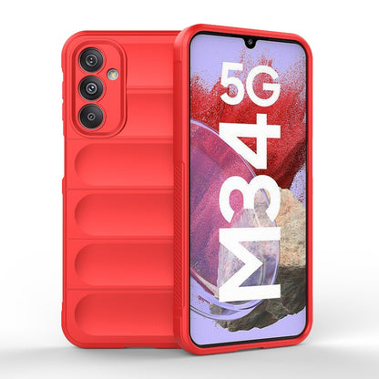 Samsung Galaxy M34 5G Magic Shield TPU + Flannel Protective Phone Case Cover, Shockproof Scratch Resistant