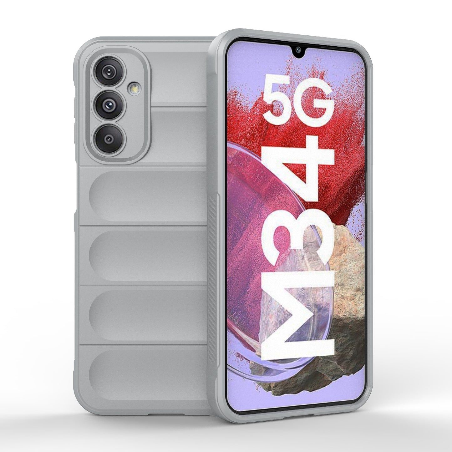 Samsung Galaxy M34 5G Magic Shield TPU + Flannel Protective Phone Case Cover, Shockproof Scratch Resistant