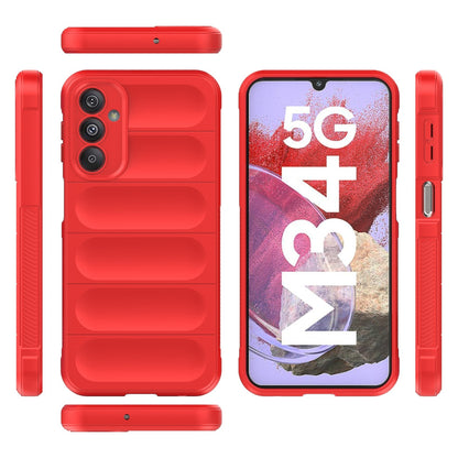 Samsung Galaxy M34 5G Magic Shield TPU + Flannel Protective Phone Case Cover, Shockproof Scratch Resistant