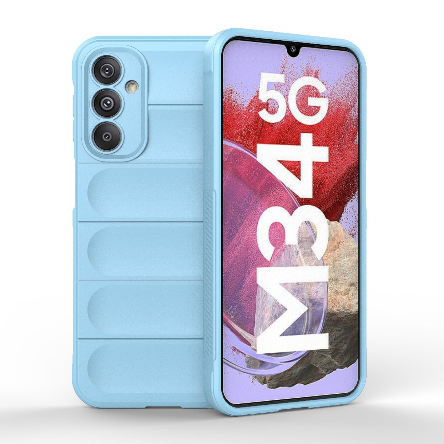 Samsung Galaxy M34 5G Magic Shield TPU + Flannel Protective Phone Case Cover, Shockproof Scratch Resistant