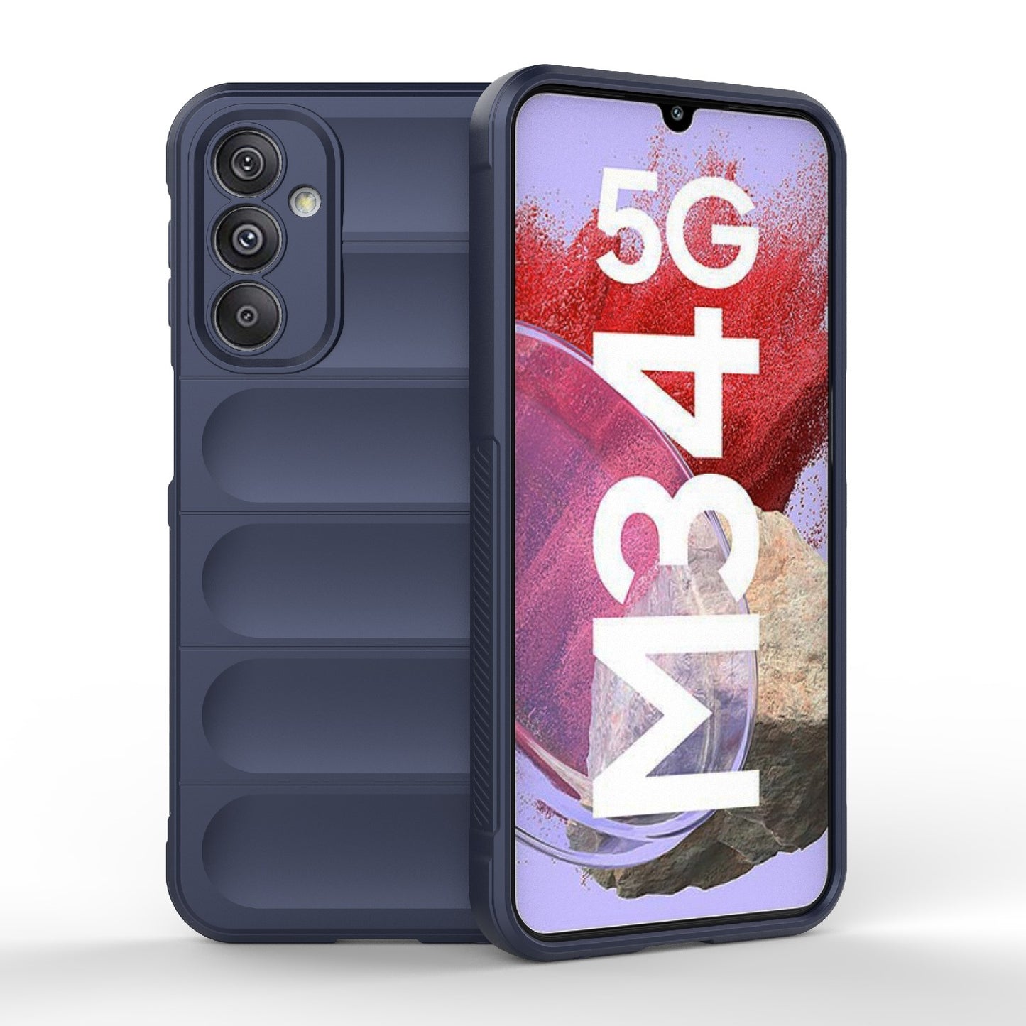 Samsung Galaxy M34 5G Magic Shield TPU + Flannel Protective Phone Case Cover, Shockproof Scratch Resistant