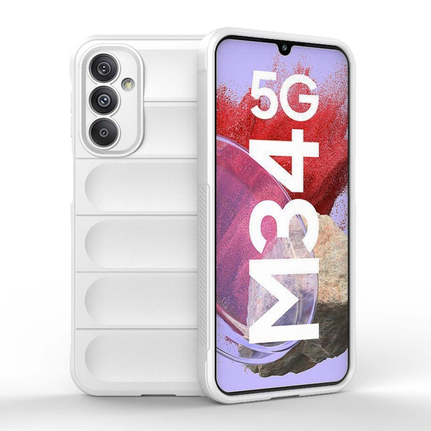 Samsung Galaxy M34 5G Magic Shield TPU + Flannel Protective Phone Case Cover, Shockproof Scratch Resistant