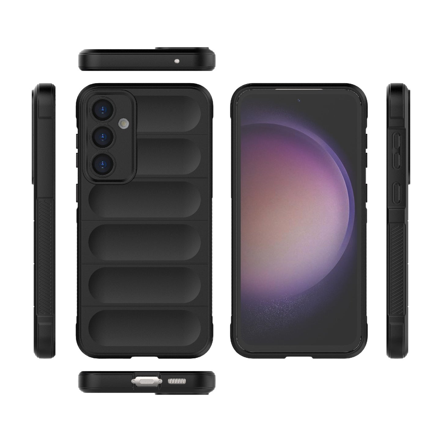 Samsung Galaxy S23 FE 5G Magic Shield TPU + Flannel Protective Phone Case Cover, Shockproof Scratch Resistant