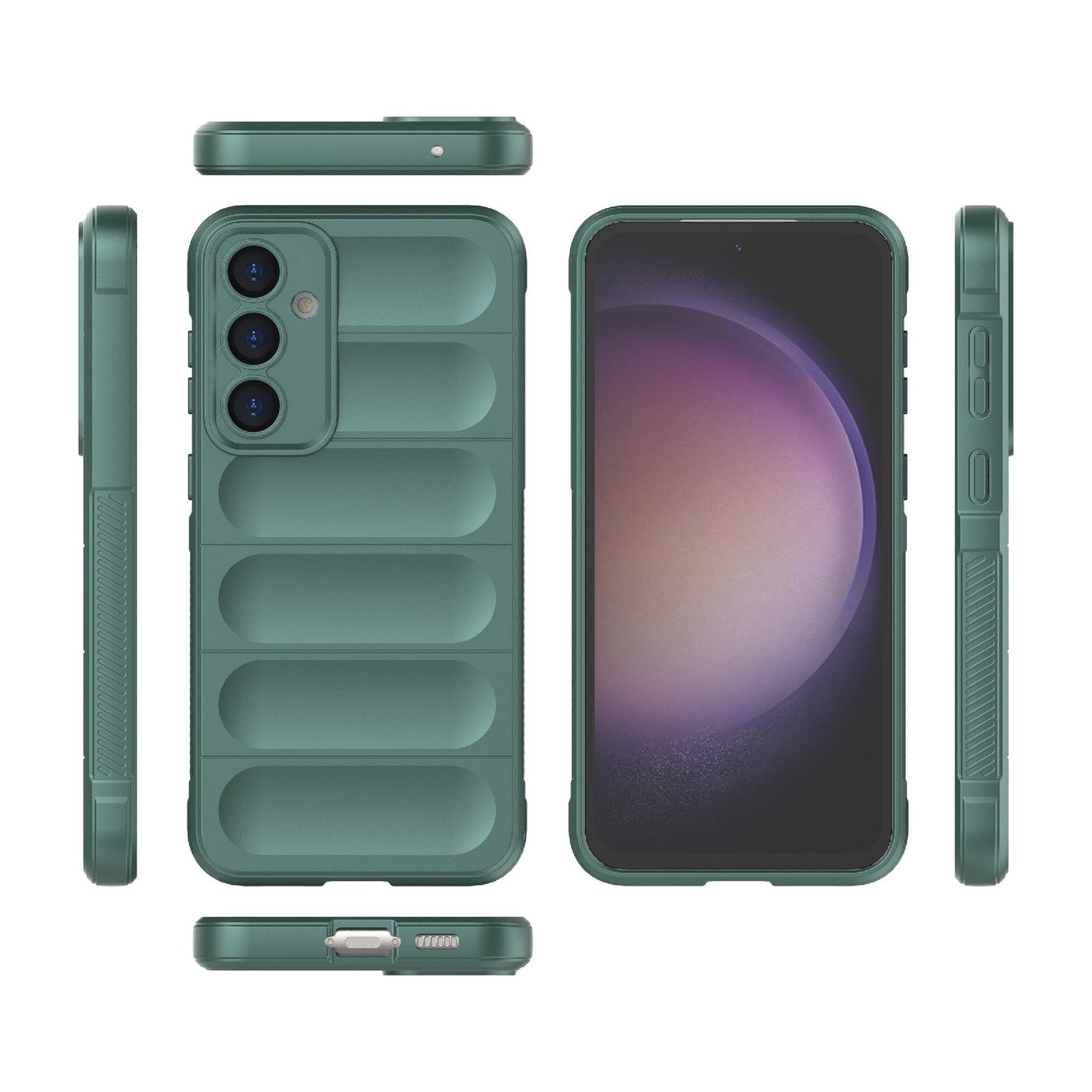 Samsung Galaxy S23 FE 5G Magic Shield TPU + Flannel Protective Phone Case Cover, Shockproof Scratch Resistant