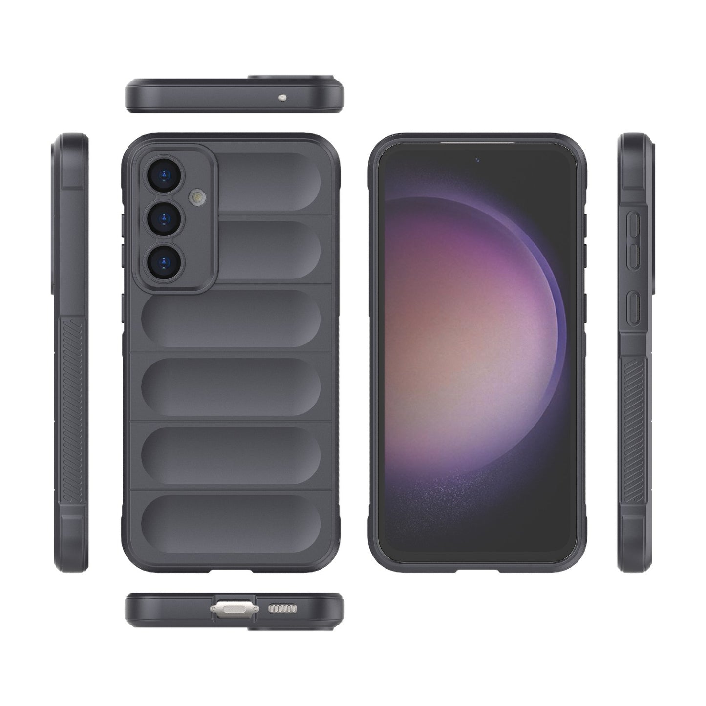 Samsung Galaxy S23 FE 5G Magic Shield TPU + Flannel Protective Phone Case Cover, Shockproof Scratch Resistant