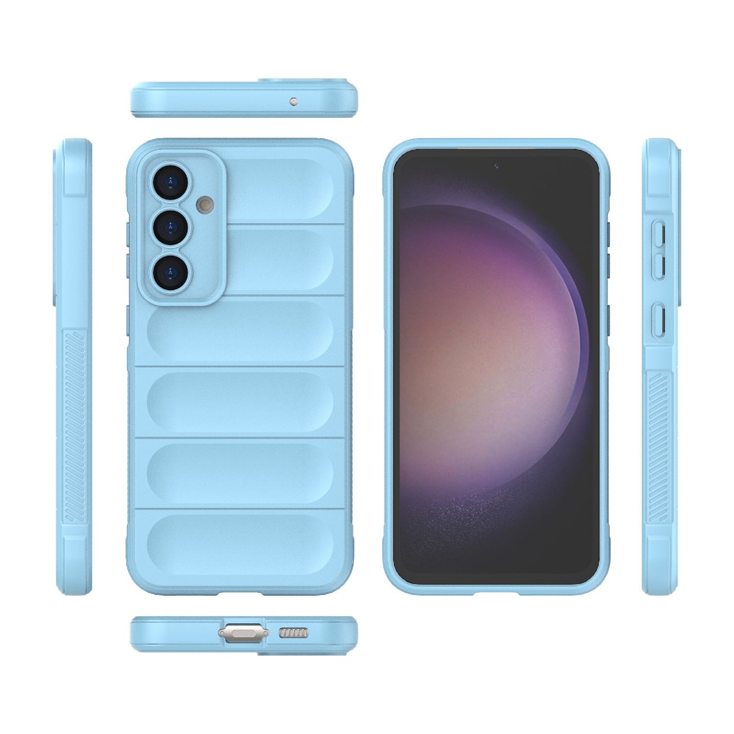 Samsung Galaxy S23 FE 5G Magic Shield TPU + Flannel Protective Phone Case Cover, Shockproof Scratch Resistant