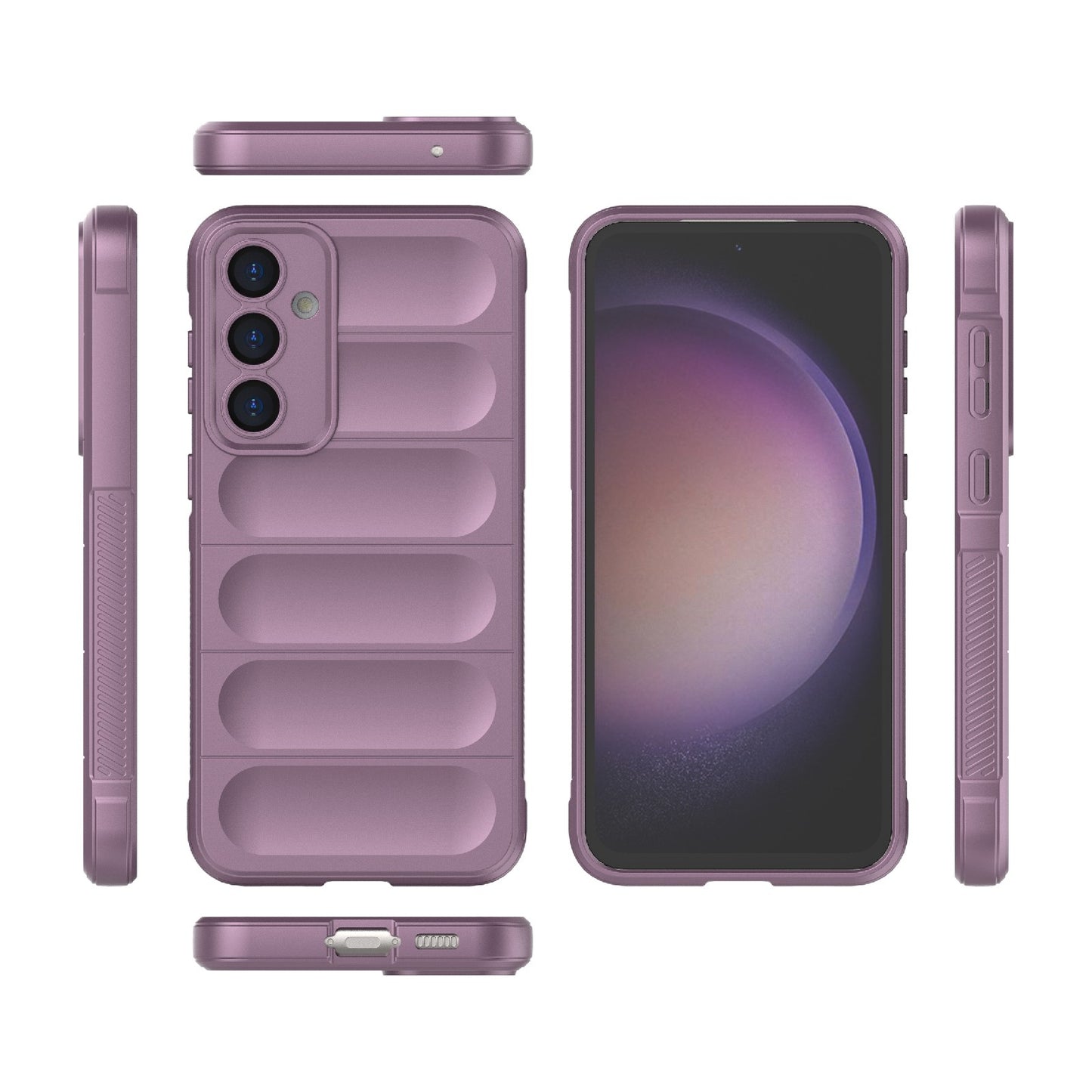 Samsung Galaxy S23 FE 5G Magic Shield TPU + Flannel Protective Phone Case Cover, Shockproof Scratch Resistant