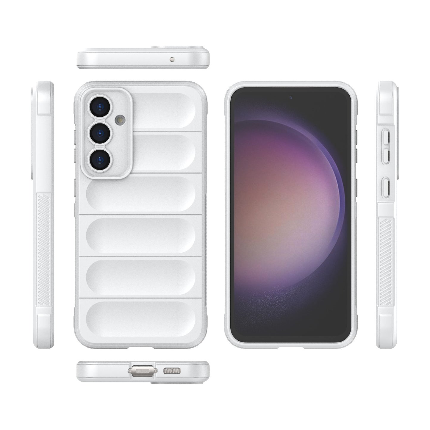 Samsung Galaxy S23 FE 5G Magic Shield TPU + Flannel Protective Phone Case Cover, Shockproof Scratch Resistant