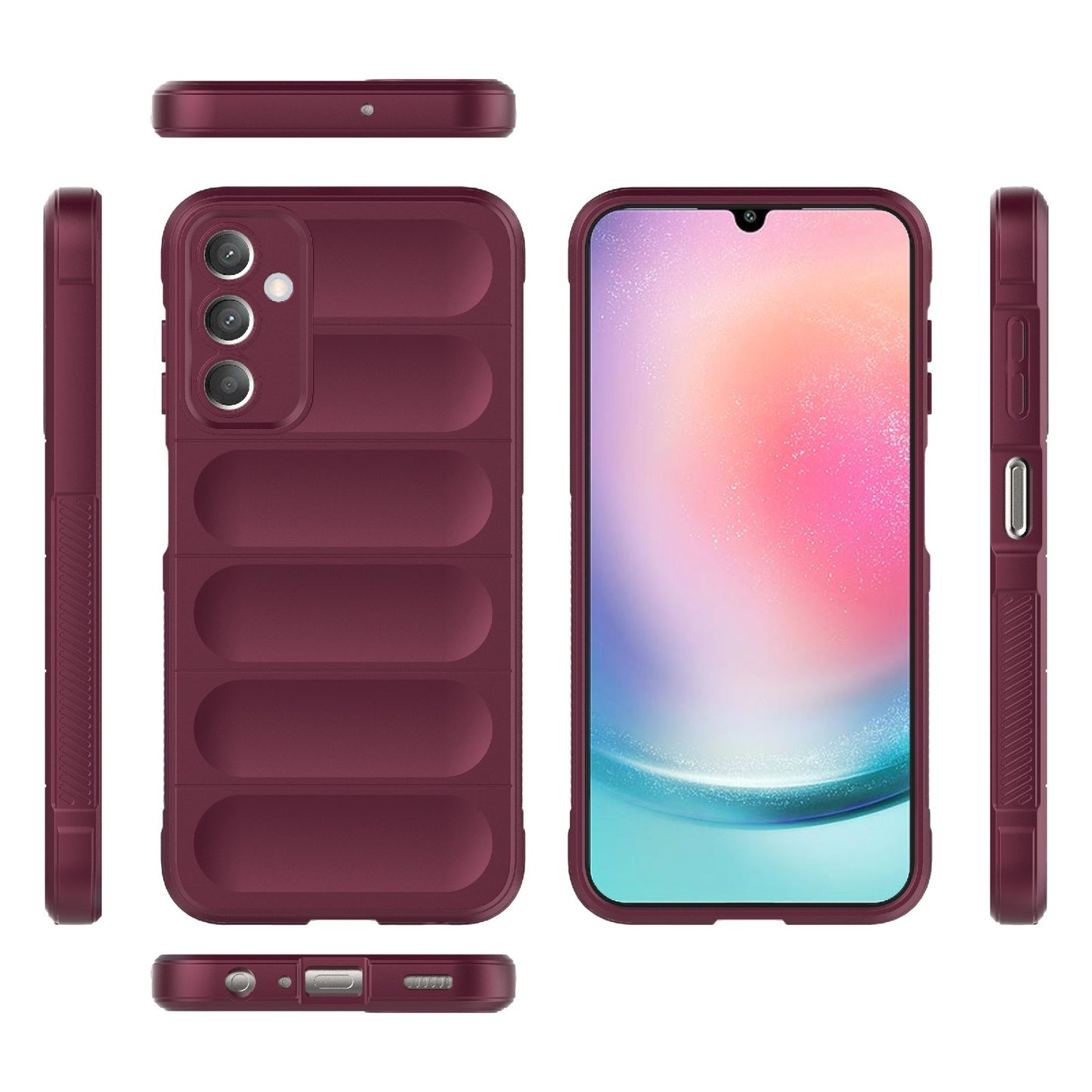 Samsung Galaxy A25 5G Magic Shield TPU + Flannel Protective Phone Case Cover, Shockproof Scratch Resistant
