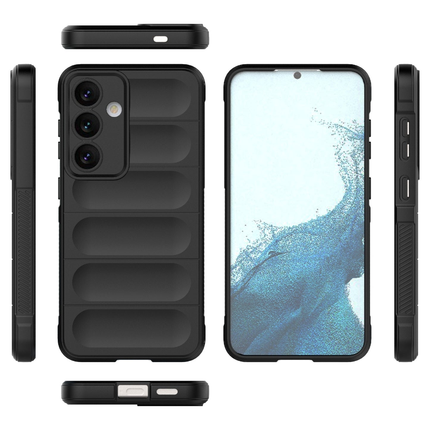 Samsung Galaxy S24 5G Magic Shield TPU + Flannel Protective Phone Case Cover, Shockproof Scratch Resistant