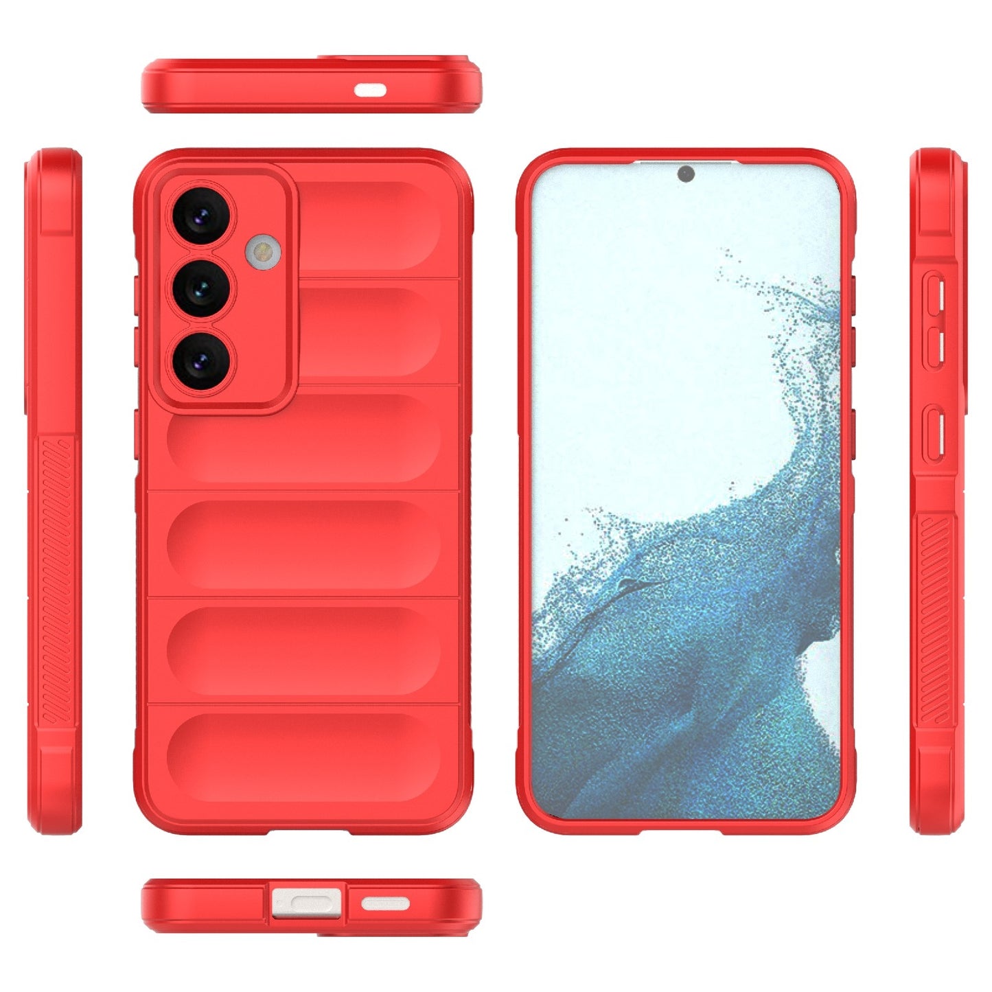 Samsung Galaxy S24 5G Magic Shield TPU + Flannel Protective Phone Case Cover, Shockproof Scratch Resistant