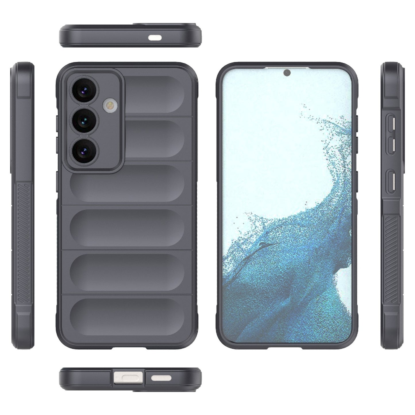 Samsung Galaxy S24 5G Magic Shield TPU + Flannel Protective Phone Case Cover, Shockproof Scratch Resistant