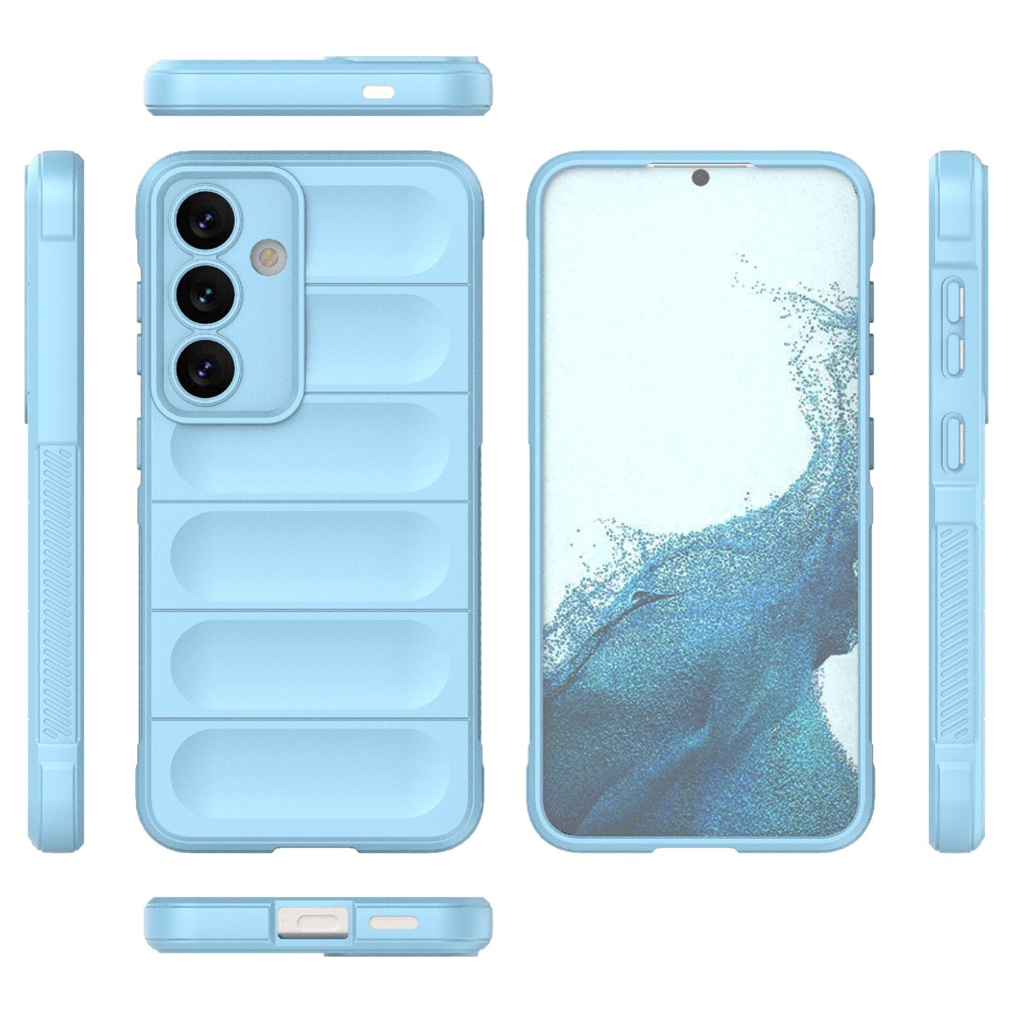 Samsung Galaxy S24 5G Magic Shield TPU + Flannel Protective Phone Case Cover, Shockproof Scratch Resistant