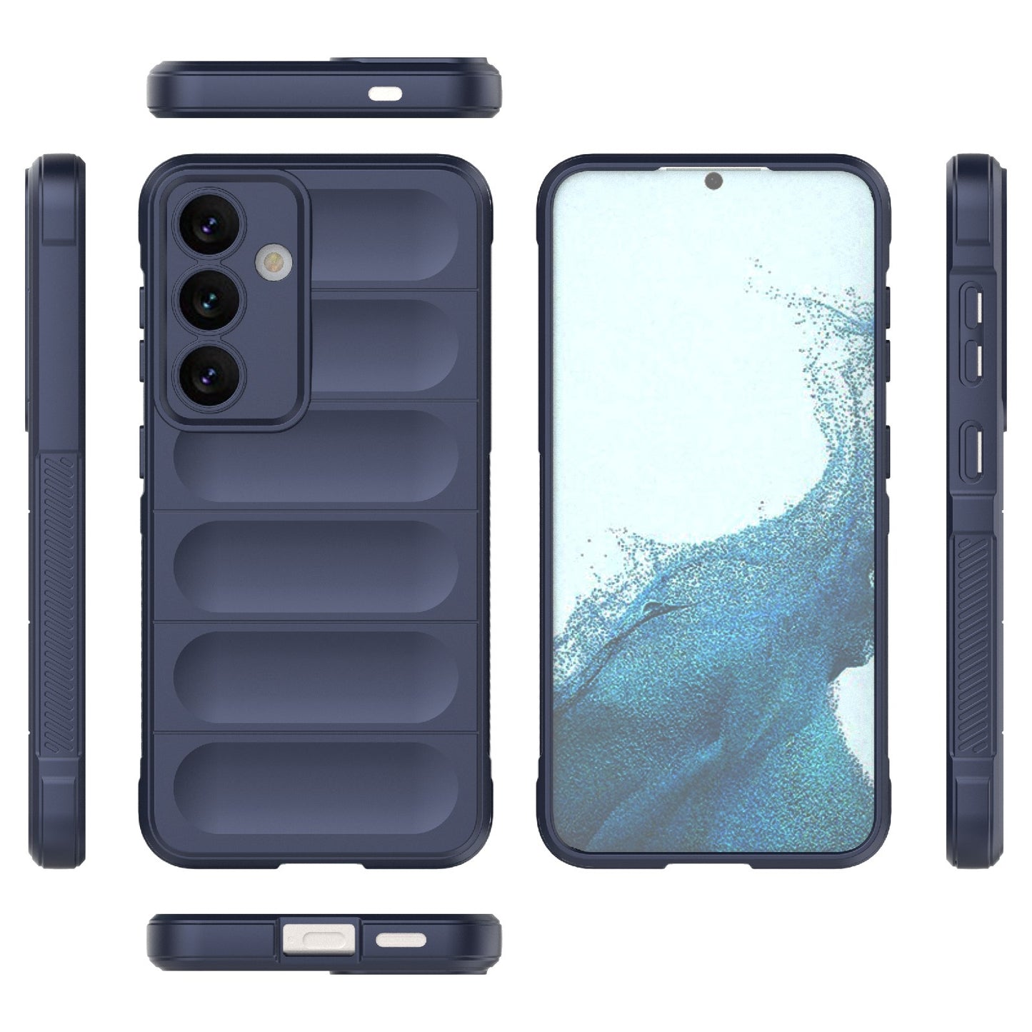 Samsung Galaxy S24 5G Magic Shield TPU + Flannel Protective Phone Case Cover, Shockproof Scratch Resistant