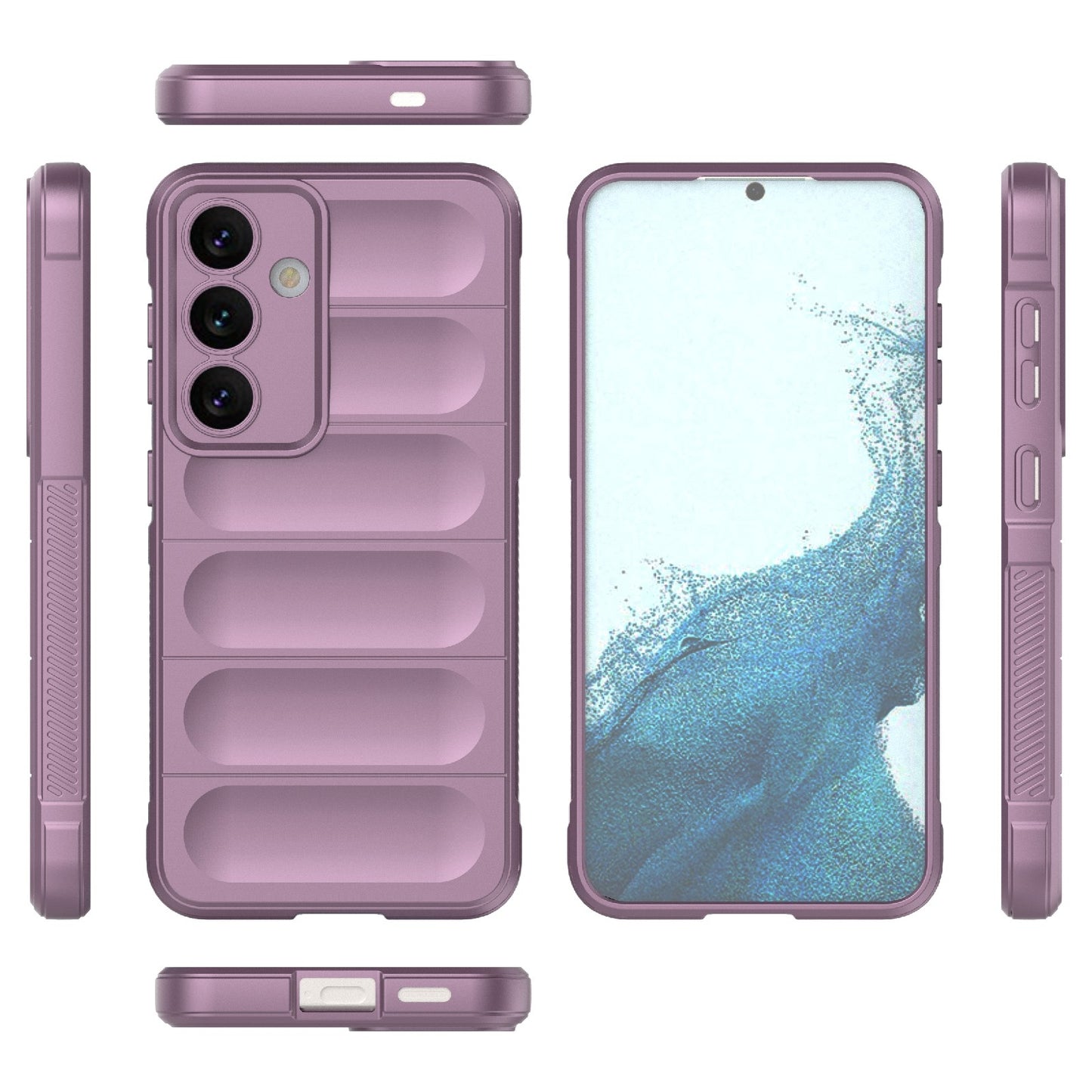 Samsung Galaxy S24 5G Magic Shield TPU + Flannel Protective Phone Case Cover, Shockproof Scratch Resistant