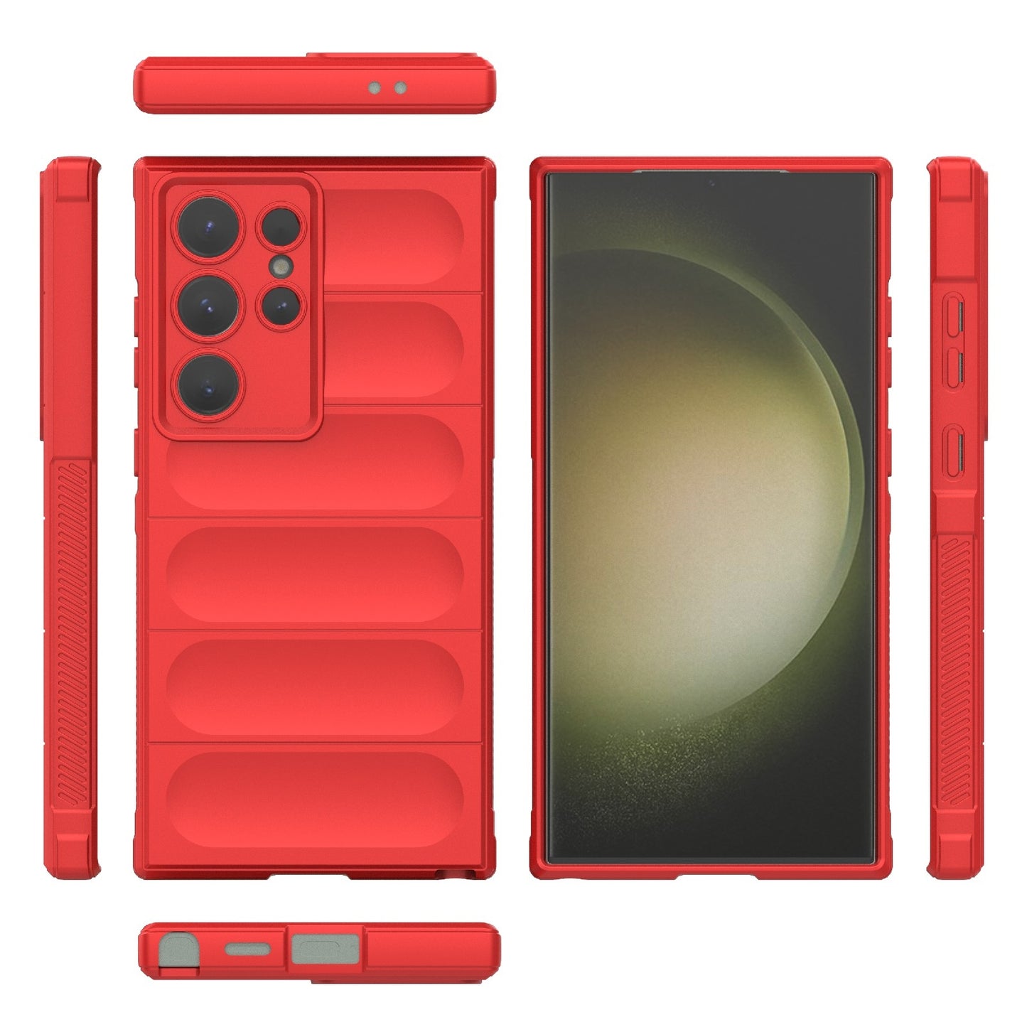 Samsung Galaxy S24 Ultra 5G Magic Shield TPU + Flannel Protective Phone Case Cover, Shockproof Scratch Resistant