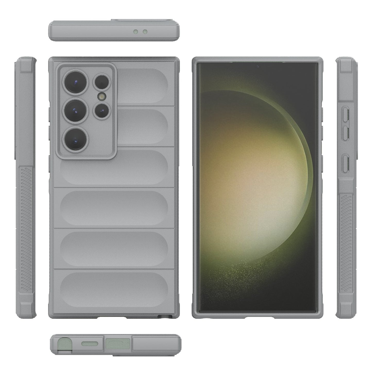 Samsung Galaxy S24 Ultra 5G Magic Shield TPU + Flannel Protective Phone Case Cover, Shockproof Scratch Resistant