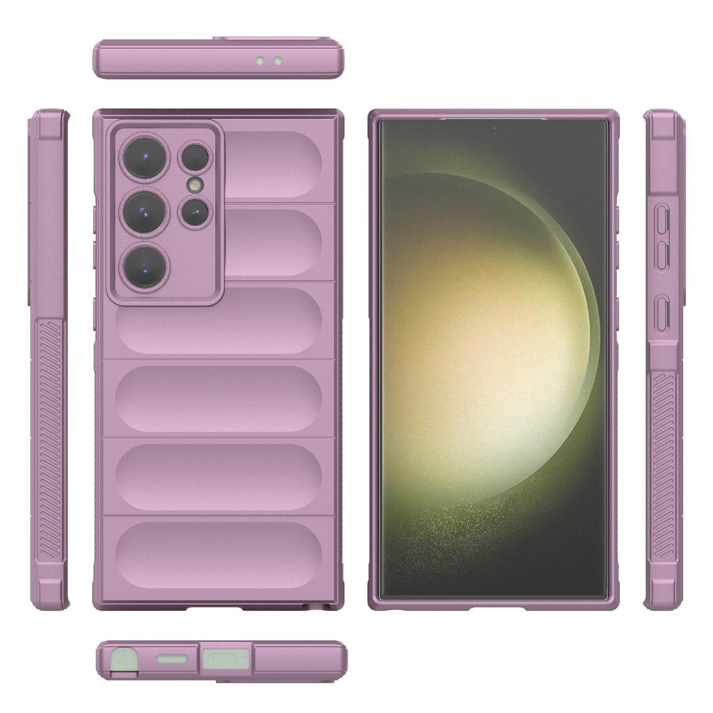 Samsung Galaxy S24 Ultra 5G Magic Shield TPU + Flannel Protective Phone Case Cover, Shockproof Scratch Resistant