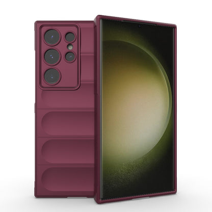 Samsung Galaxy S24 Ultra 5G Magic Shield TPU + Flannel Protective Phone Case Cover, Shockproof Scratch Resistant
