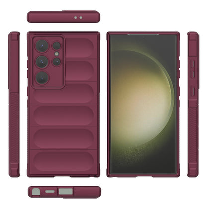 Samsung Galaxy S24 Ultra 5G Magic Shield TPU + Flannel Protective Phone Case Cover, Shockproof Scratch Resistant
