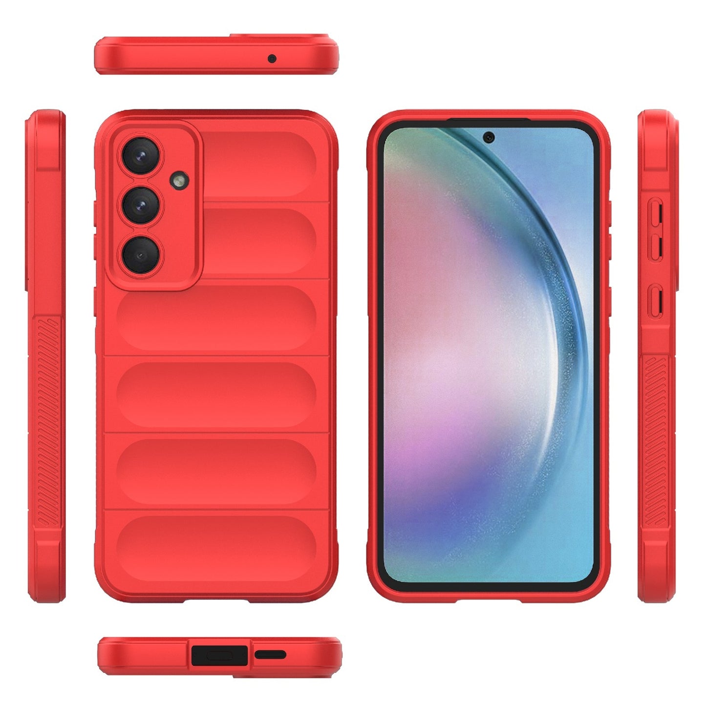 Samsung Galaxy A55 5G Magic Shield TPU + Flannel Protective Phone Case Cover, Shockproof Scratch Resistant