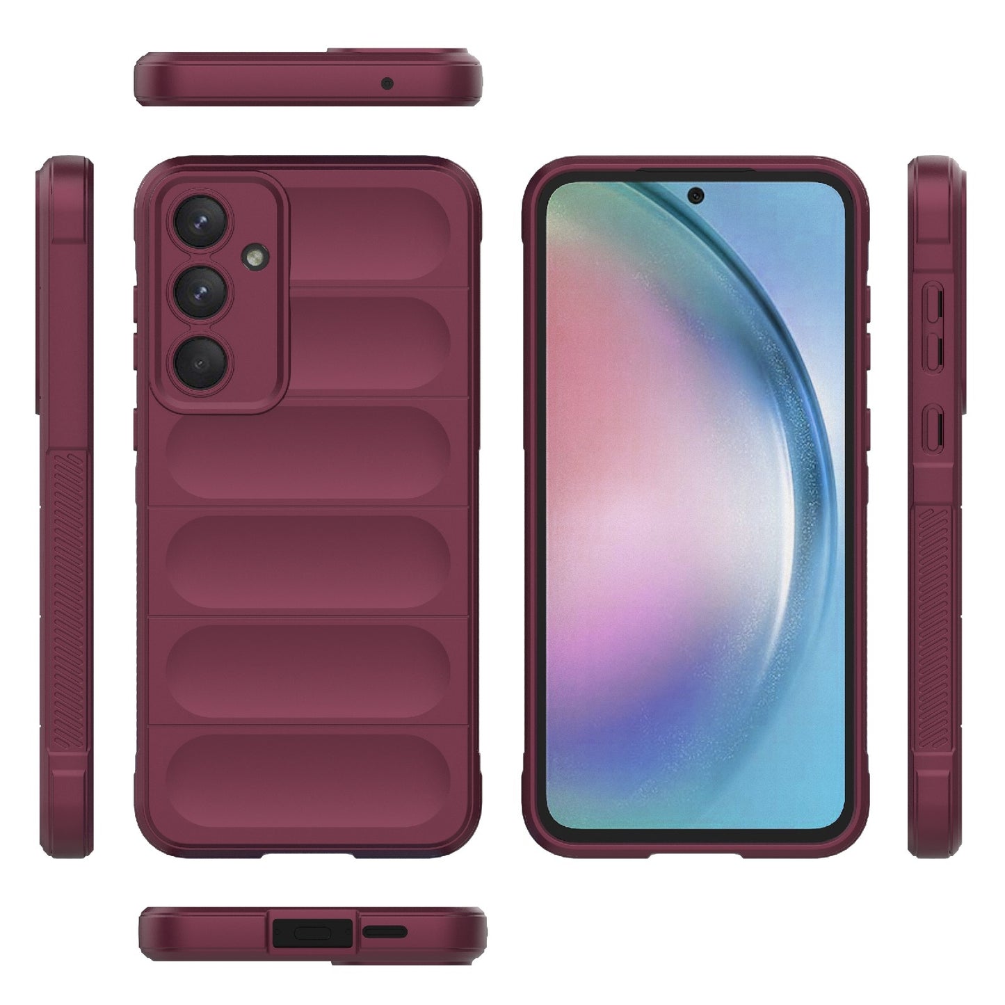 Samsung Galaxy A55 5G Magic Shield TPU + Flannel Protective Phone Case Cover, Shockproof Scratch Resistant