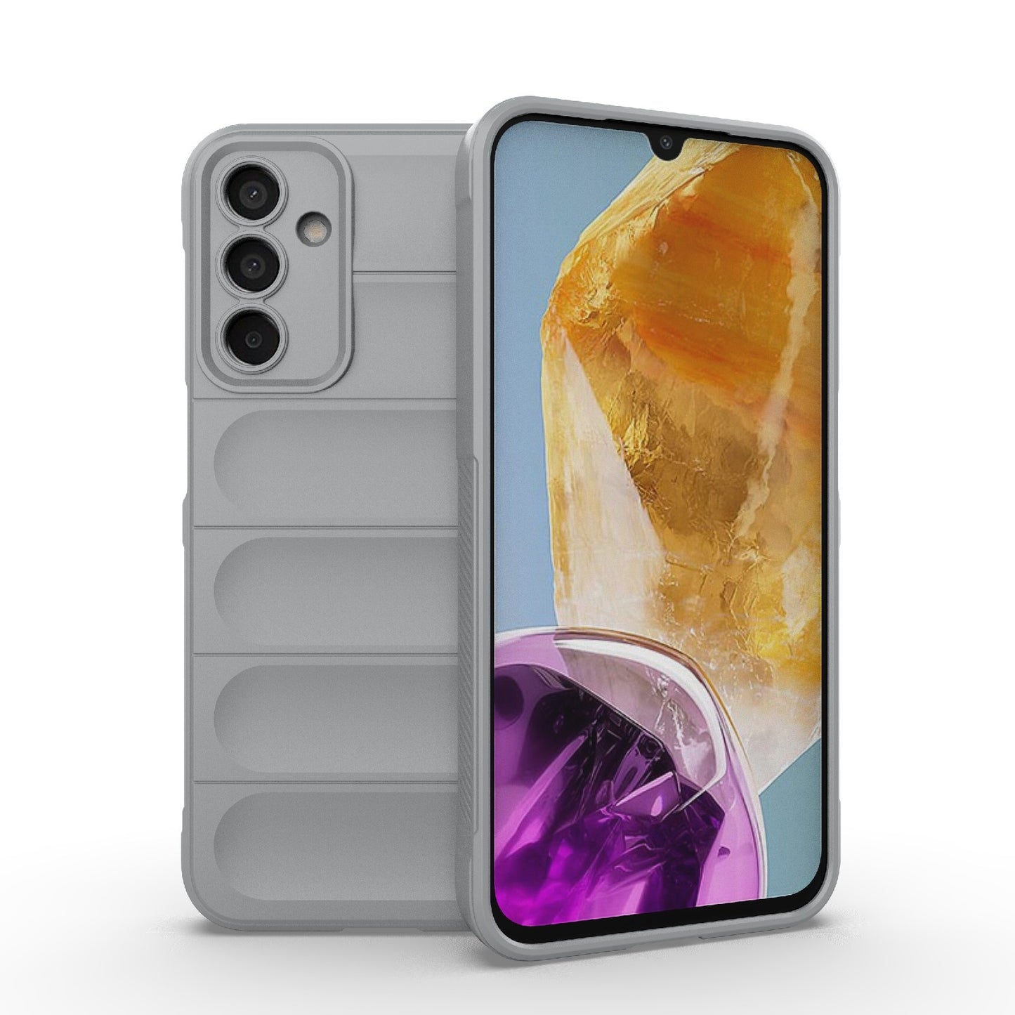 Samsung Galaxy M15 5G Magic Shield TPU + Flannel Protective Phone Case Cover, Shockproof Scratch Resistant