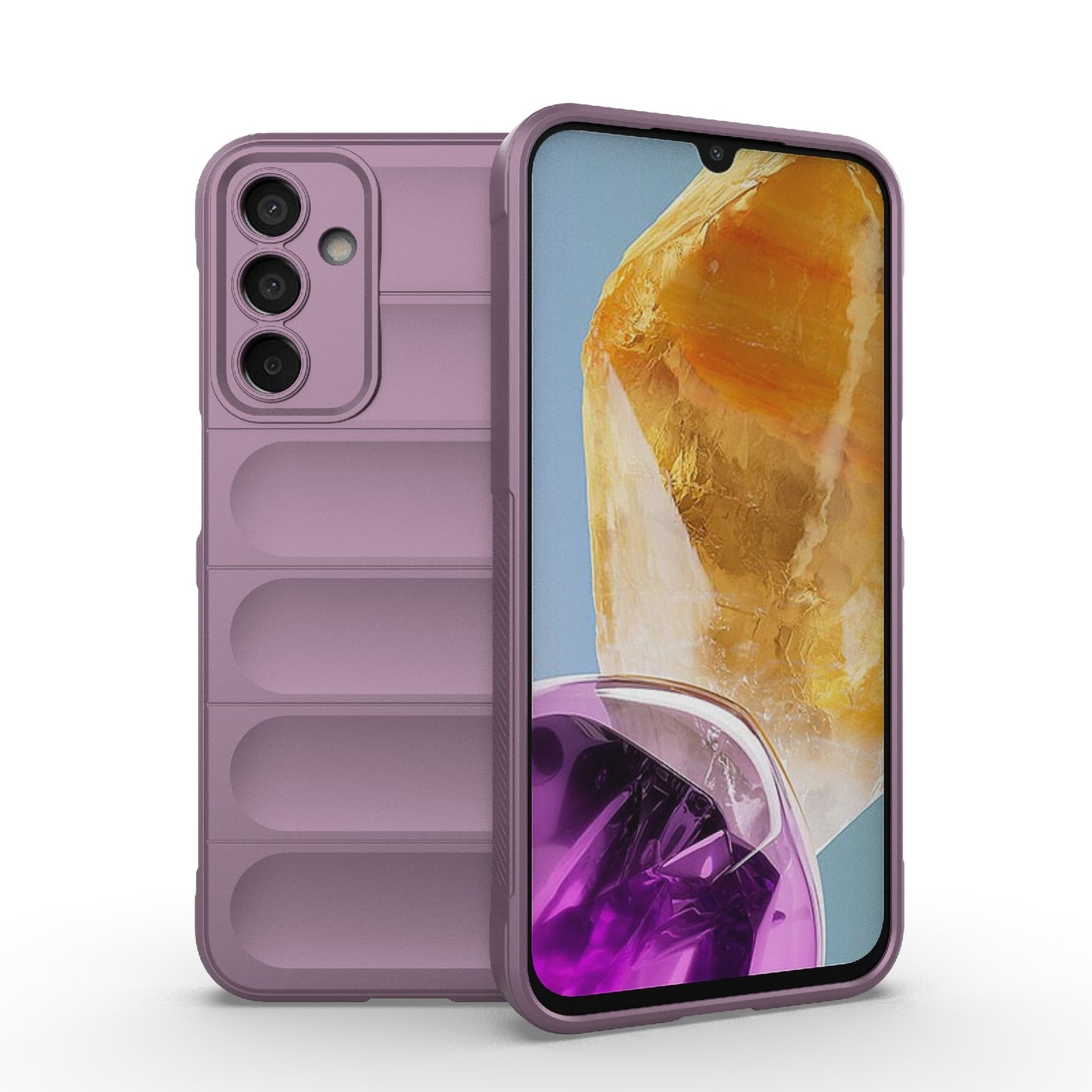Samsung Galaxy M15 5G Magic Shield TPU + Flannel Protective Phone Case Cover, Shockproof Scratch Resistant