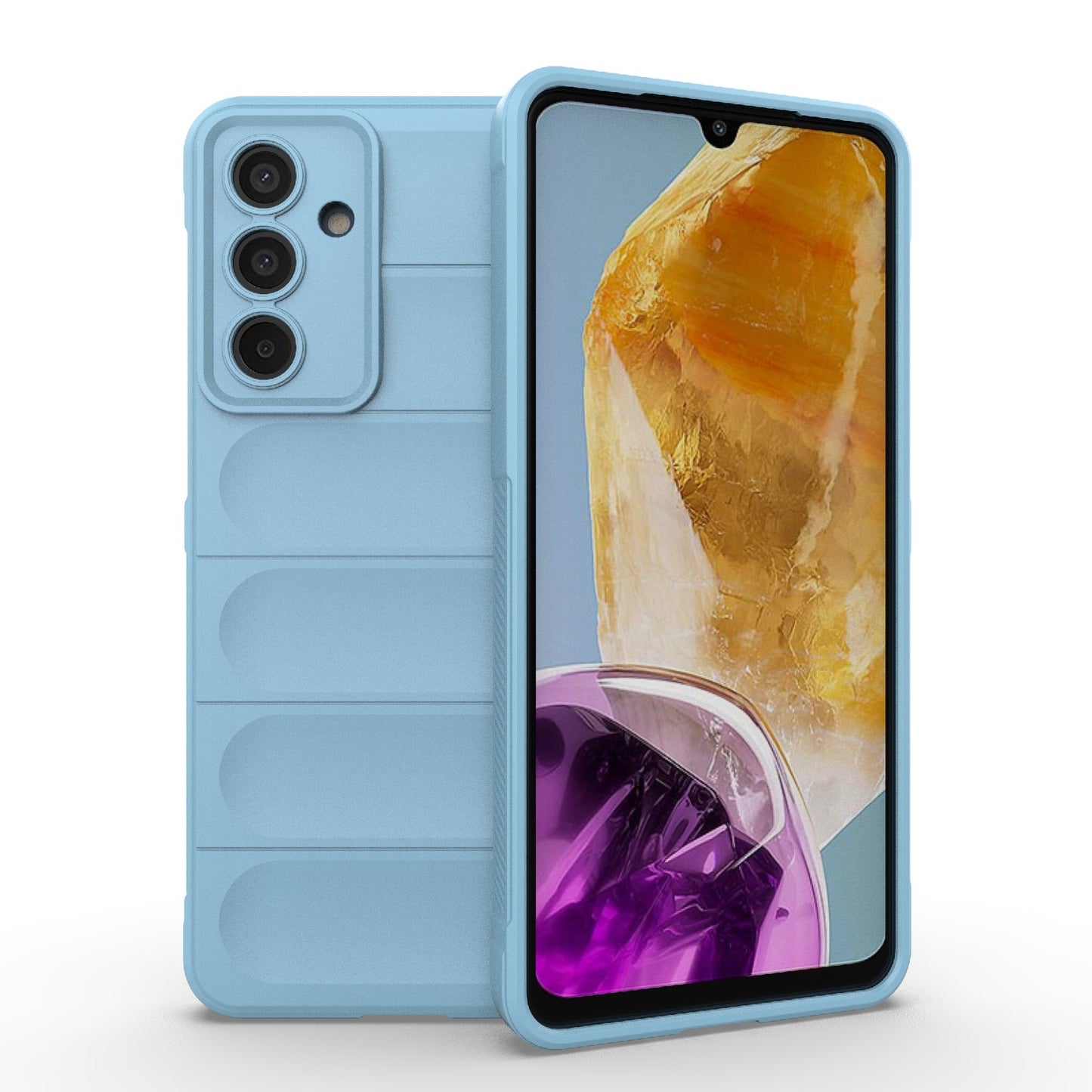Samsung Galaxy M55 5G Magic Shield TPU + Flannel Protective Phone Case Cover, Shockproof Scratch Resistant