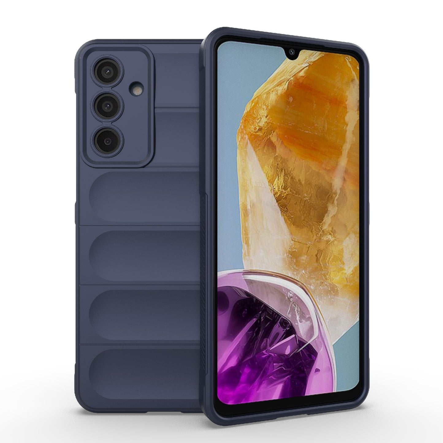 Samsung Galaxy M55 5G Magic Shield TPU + Flannel Protective Phone Case Cover, Shockproof Scratch Resistant