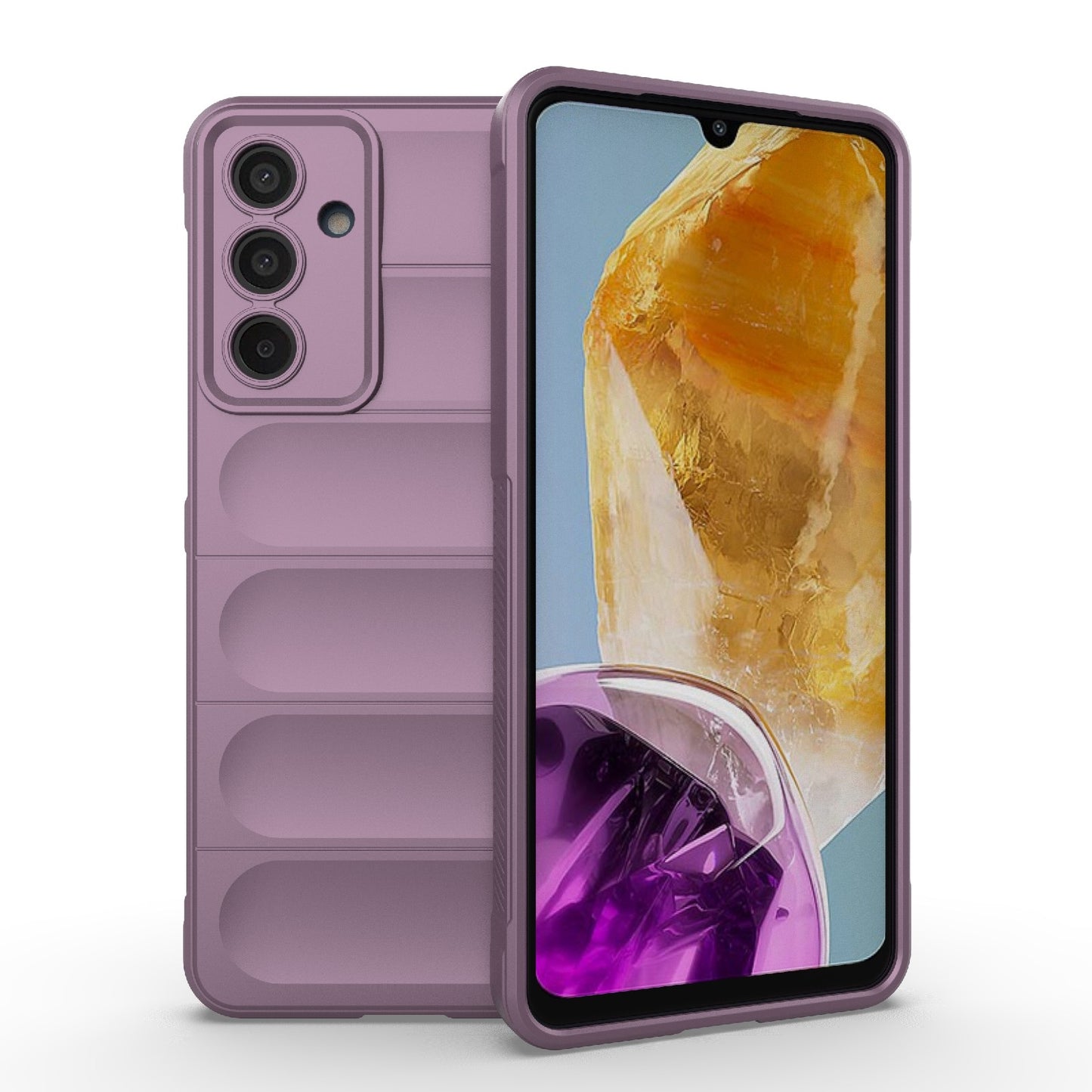 Samsung Galaxy M55 5G Magic Shield TPU + Flannel Protective Phone Case Cover, Shockproof Scratch Resistant