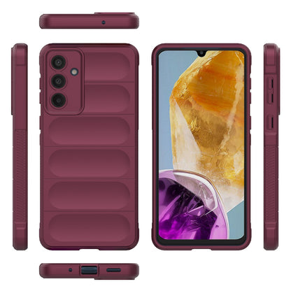 Samsung Galaxy M55 5G Magic Shield TPU + Flannel Protective Phone Case Cover, Shockproof Scratch Resistant