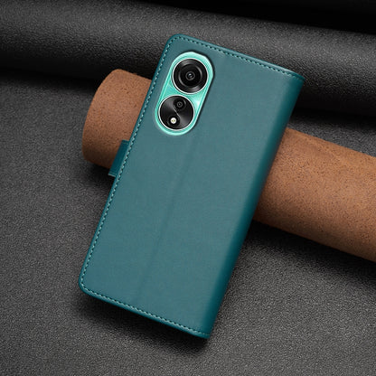 OPPO A78 4G Leather Flip Phone Case with 9 Card Slots, Zipper Wallet & Detachable Wristlet Strap