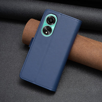 OPPO A78 4G Leather Flip Phone Case with 9 Card Slots, Zipper Wallet & Detachable Wristlet Strap