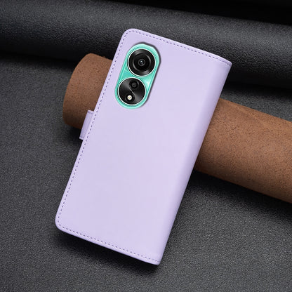 OPPO A78 4G Leather Flip Phone Case with 9 Card Slots, Zipper Wallet & Detachable Wristlet Strap