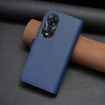 OPPO A78 5G Leather Flip Phone Case with 9 Card Slots, Zipper Wallet & Detachable Wristlet Strap