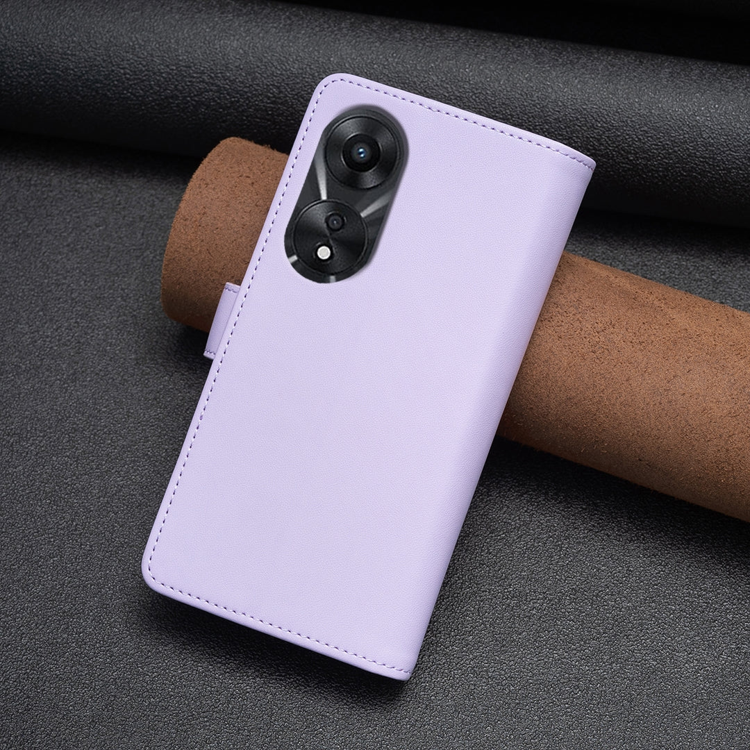 OPPO A78 5G Leather Flip Phone Case with 9 Card Slots, Zipper Wallet & Detachable Wristlet Strap