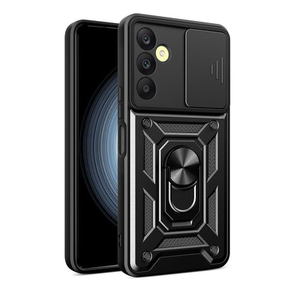 Samsung Galaxy A25 5G Sliding Camera Cover Magnetic Ring Stand Shockproof TPU + PC Protective Phone Case