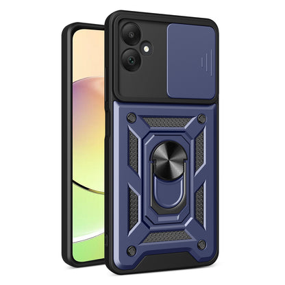 Samsung Galaxy A05 Sliding Camera Cover Magnetic Ring Stand Shockproof TPU + PC Protective Phone Case
