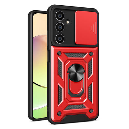 Samsung Galaxy A05s Sliding Camera Cover Magnetic Ring Stand Shockproof TPU + PC Protective Phone Case