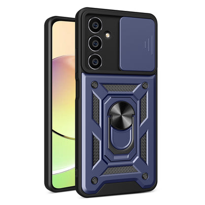 Samsung Galaxy A05s Sliding Camera Cover Magnetic Ring Stand Shockproof TPU + PC Protective Phone Case