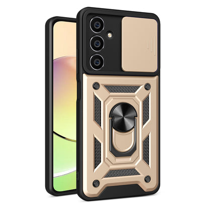 Samsung Galaxy A05s Sliding Camera Cover Magnetic Ring Stand Shockproof TPU + PC Protective Phone Case