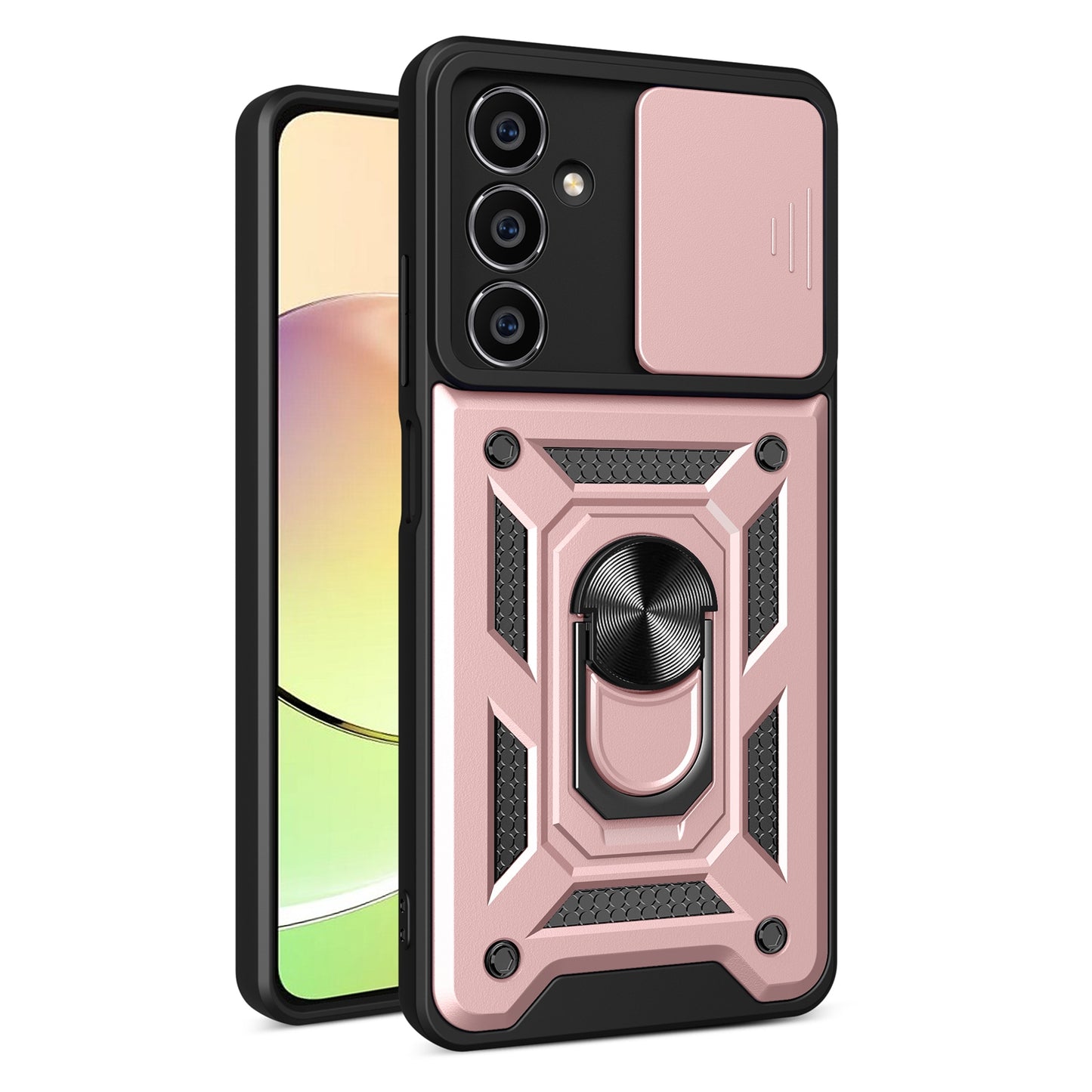 Samsung Galaxy A05s Sliding Camera Cover Magnetic Ring Stand Shockproof TPU + PC Protective Phone Case
