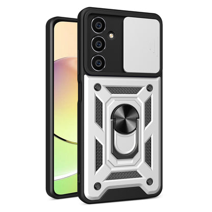 Samsung Galaxy A05s Sliding Camera Cover Magnetic Ring Stand Shockproof TPU + PC Protective Phone Case