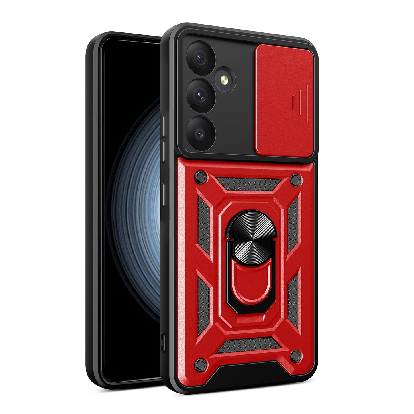 Samsung Galaxy A35 5G Sliding Camera Cover Magnetic Ring Stand Shockproof TPU + PC Protective Phone Case