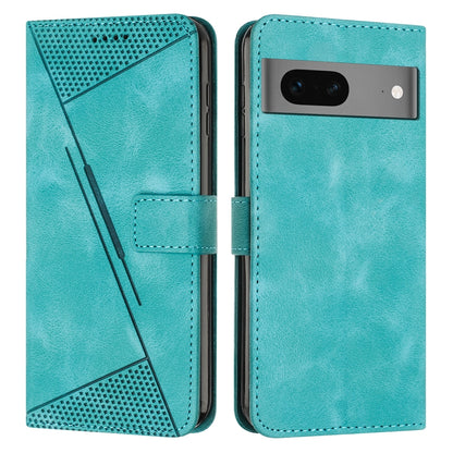 Google Pixel 7 Dream Triangle Leather Wallet Phone Case with Lanyard, Card Slot, Cash Compartment, Foldable Kickstand, Shockproof PU TPU Protective Cover