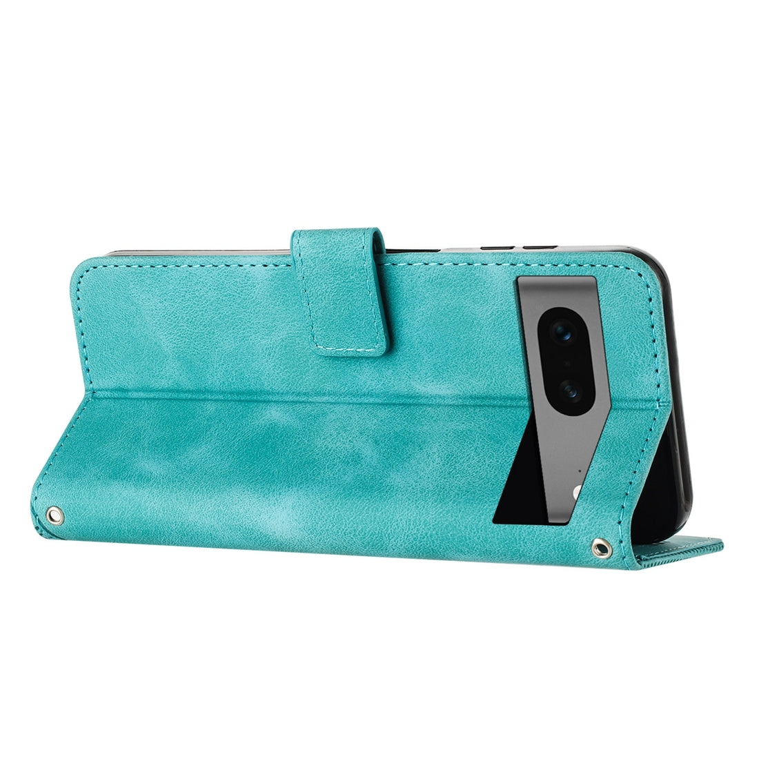 Google Pixel 7 Dream Triangle Leather Wallet Phone Case with Lanyard, Card Slot, Cash Compartment, Foldable Kickstand, Shockproof PU TPU Protective Cover