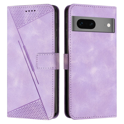 Google Pixel 7 Dream Triangle Leather Wallet Phone Case with Lanyard, Card Slot, Cash Compartment, Foldable Kickstand, Shockproof PU TPU Protective Cover