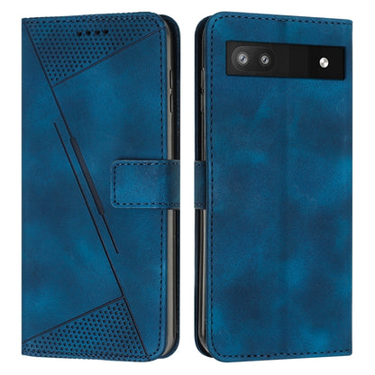 Google Pixel 7a Dream Triangle Leather Wallet Phone Case with Lanyard, Card Slot, Cash Compartment, Foldable Kickstand, Shockproof PU TPU Protective Cover